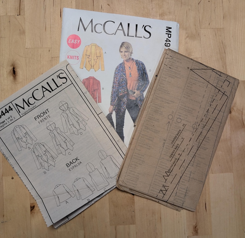 Mccall's Knit Jacket Sewing Pattern MP491, Size Y (XS-M) - Etsy