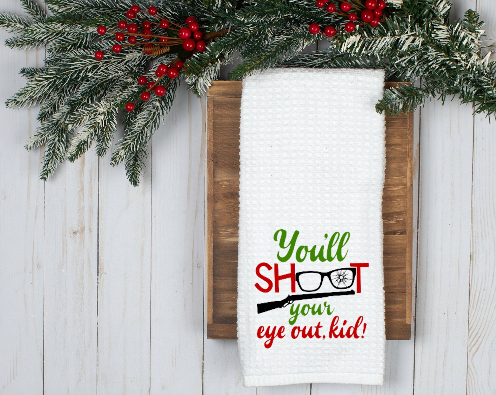 Halls! Deck the Harrs Christmas Story Movie Decor Holiday Funny Kitchen Hand Towels Halls! Deck the Harrs Christmas Story Movie Decor Holiday Funny Kitchen Hand Towels
