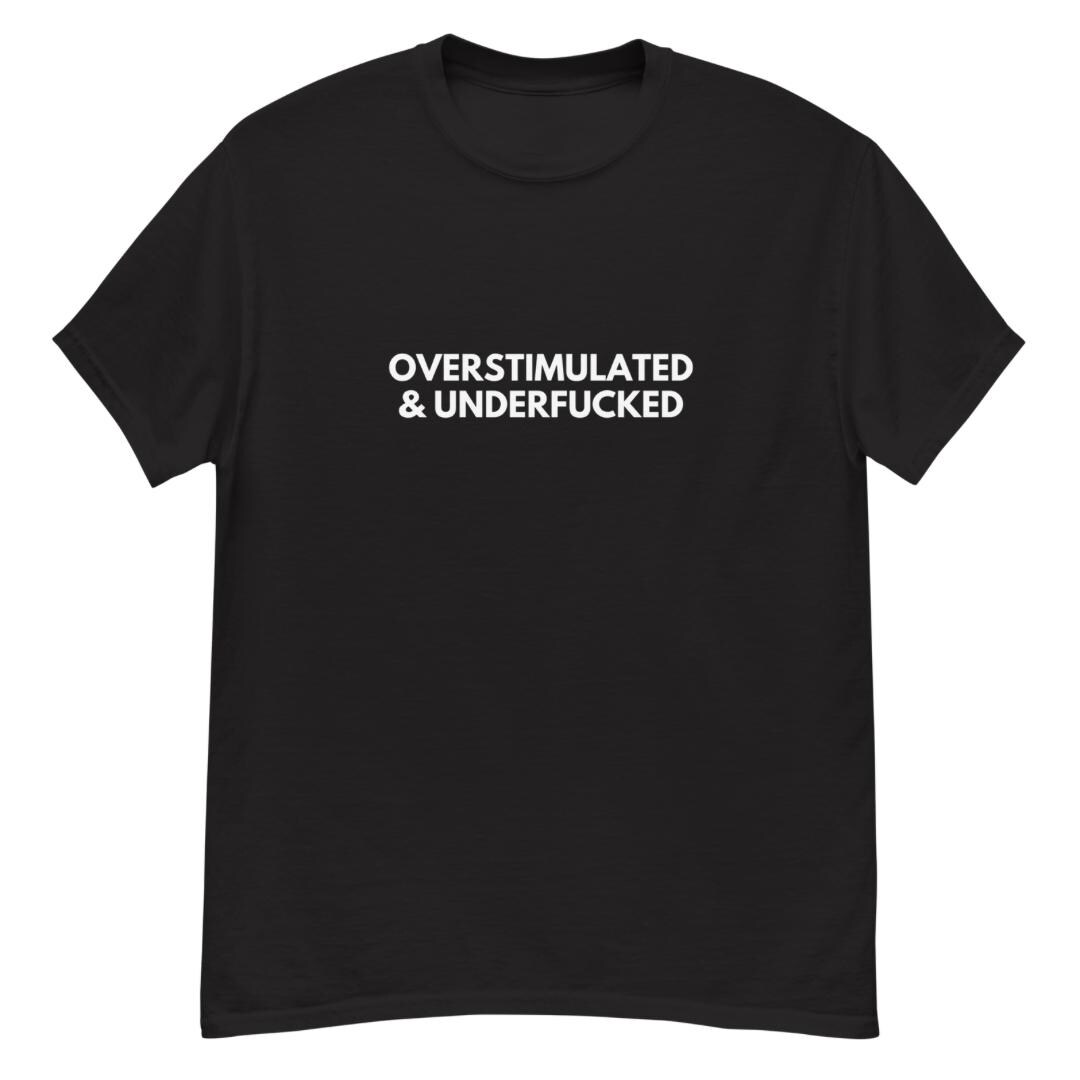 T-shirt divertente offensiva maleducata da uomo oberata di