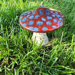 Handmade Ceramic Mushroom. Fairy Garden Decor. Nature-Inspired Clay Gifts.