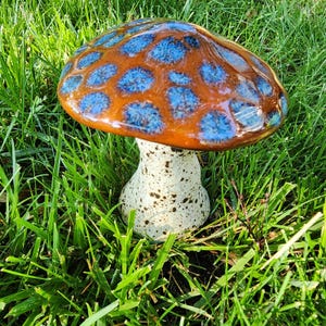 Handmade Ceramic Mushroom. Fairy Garden Decor. Nature-Inspired Clay Gifts.