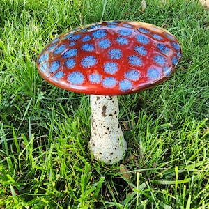 Handmade Ceramic Mushroom. Fairy Garden Decor. Nature-Inspired Clay Gifts.