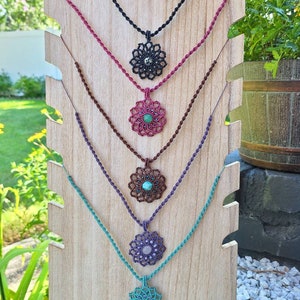 Macrame Mandala Necklace