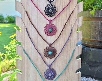 Macrame Mandala Necklace