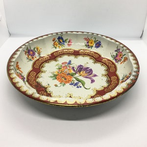 Daher Decorated Ware Floral Tin Bowl