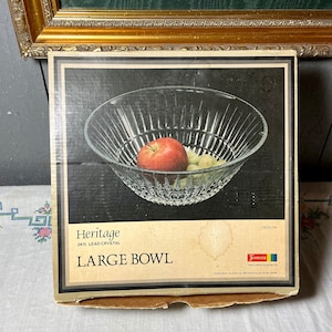 Fostoria Glass Clear Leaded Crystal Bowl Heritage Design in Original Box
