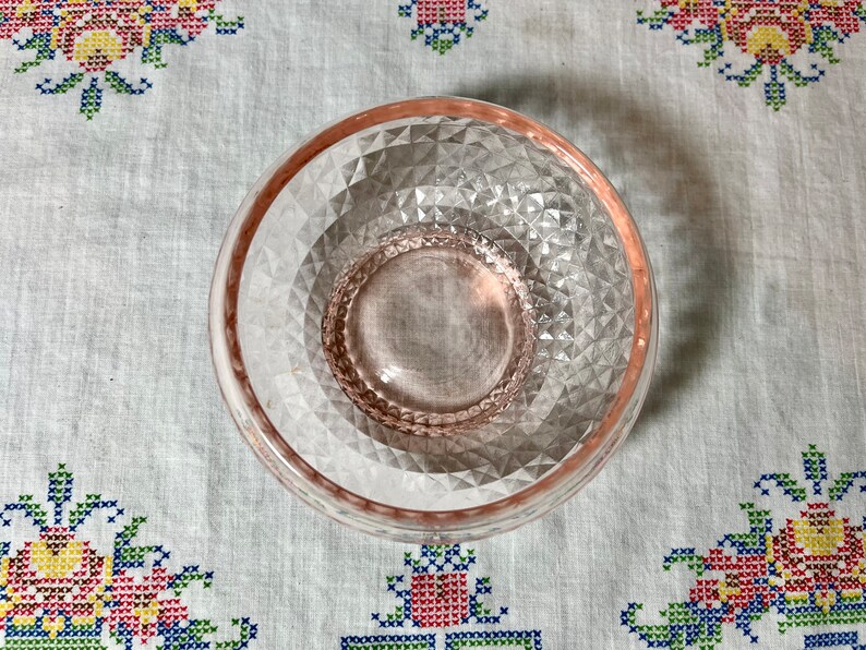 Small Pink Depression Glass Bowl Etsy