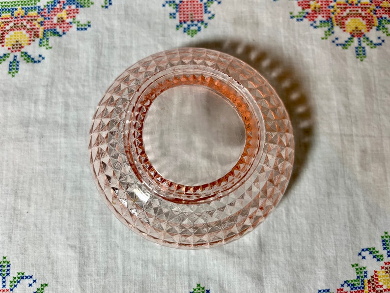 Small Pink Depression Glass Bowl Etsy