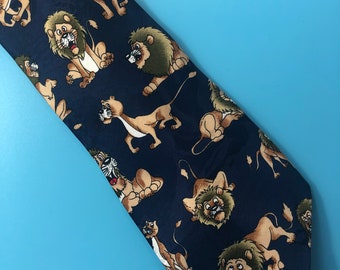 Rare 80/'s Vintage DIMODA Hand Made Baseball Patterned Multicolor Necktie