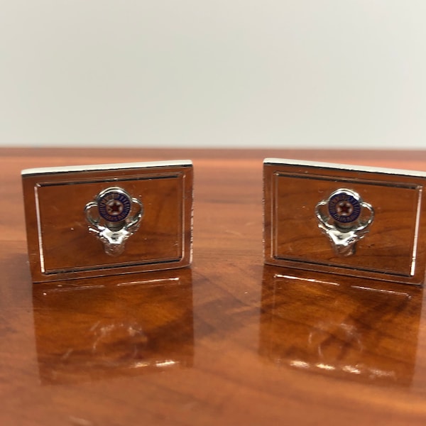 Vintage Elks Lodge Club Masonic BPOE cufflinks in silver tone for Father’s Day or weeding gift