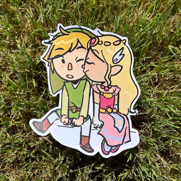 Zelink Kiss | The Legend of Zelda Wind Waker Hand-Cut Sticker