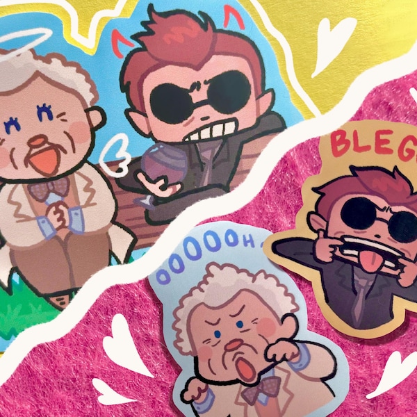 Good Omens Matte Handcut Stickers
