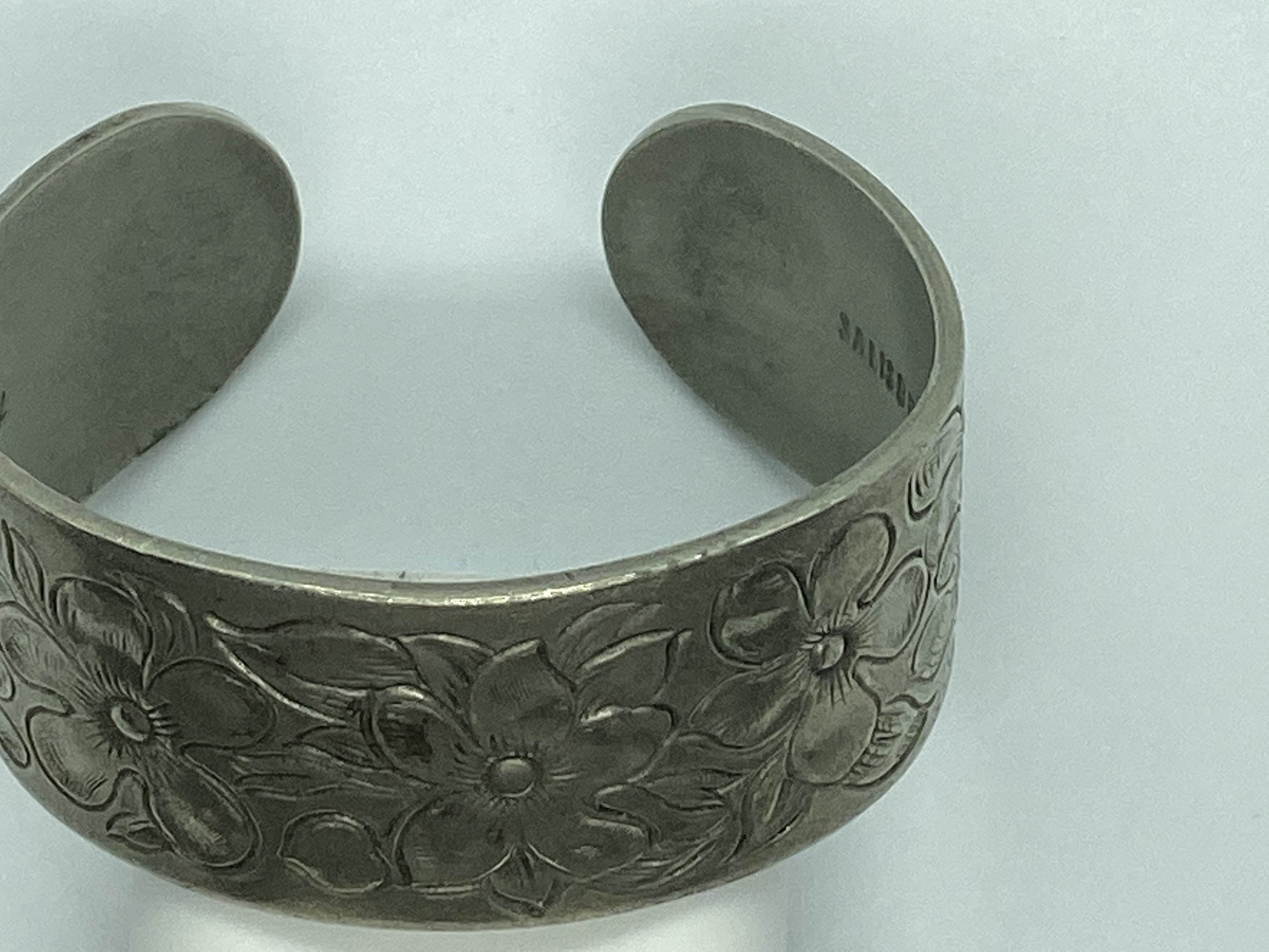 Salisbury Pewter Flower of the Month Cuff Bracelet Etsy