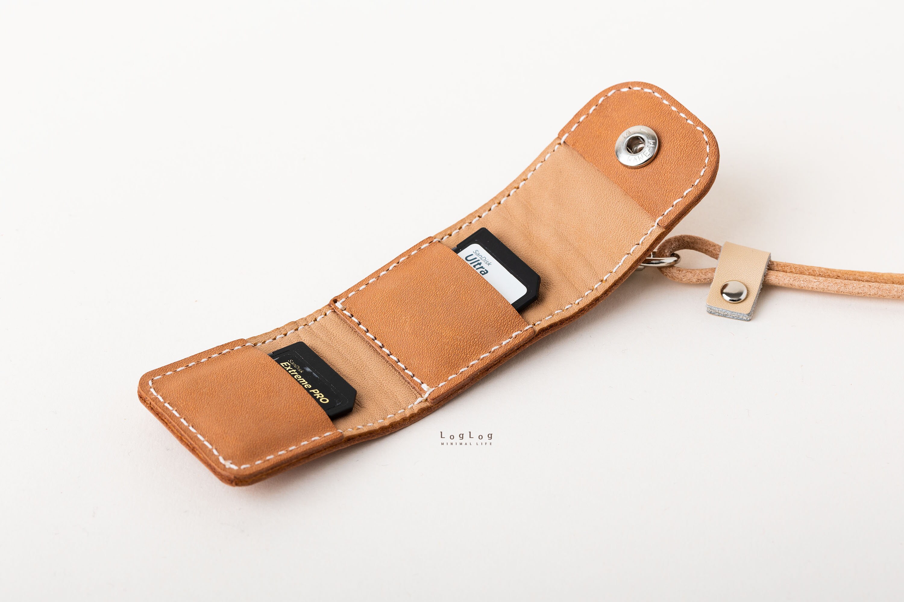 Leather SD Card Holder with 2 Card Slots SD Card Leather Etsy