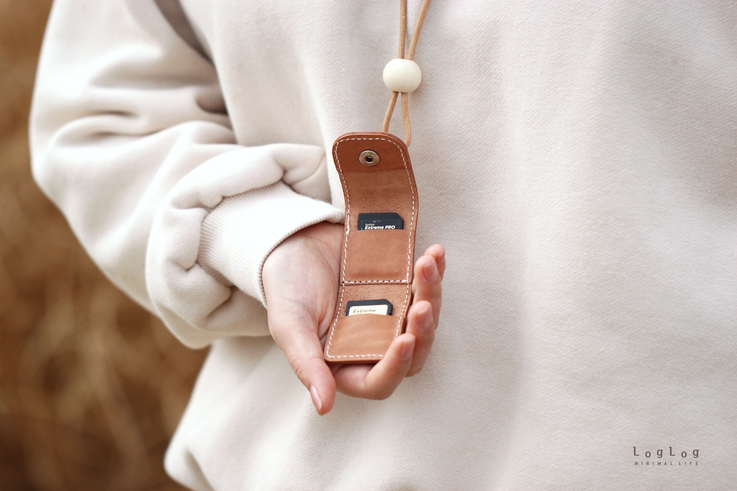 Leather SD Card Holder with 2 Card Slots SD Card Leather Etsy