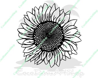 Download Free Sunflower Svg Etsy SVG Cut Files