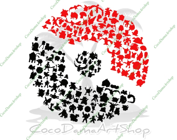 Pokemon Pokeball Svg Pokeball Svg Pokemon Svg Png Dxf Pdf Etsy
