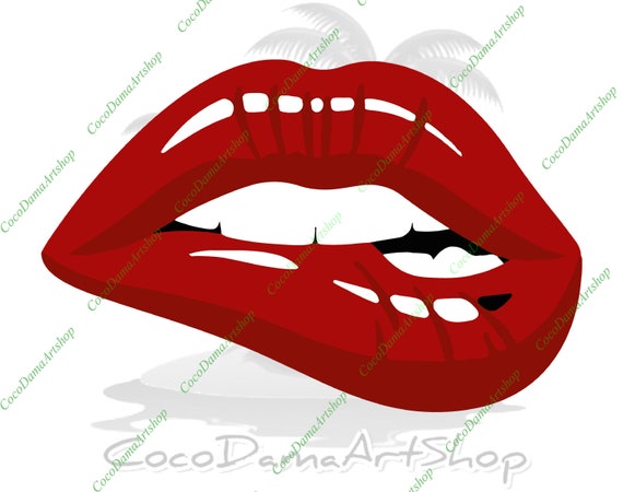 Download Lips Svg Biting Lips Svg Sexy Lips Svg Png Dxf Pdf Instant Etsy