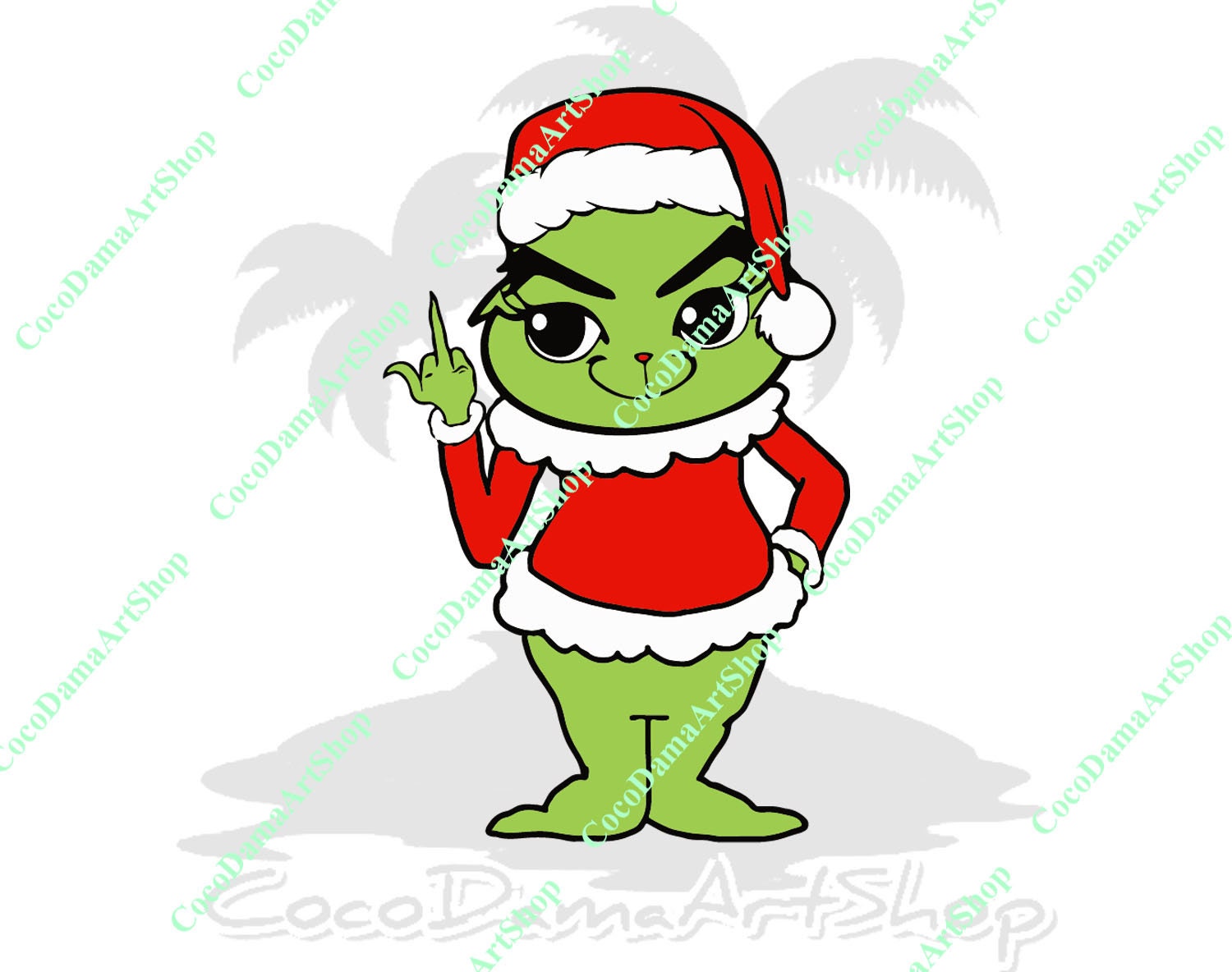 Baby Grinch Santa Svg Christmas Svg Png Dxf Pdf Instant Etsy