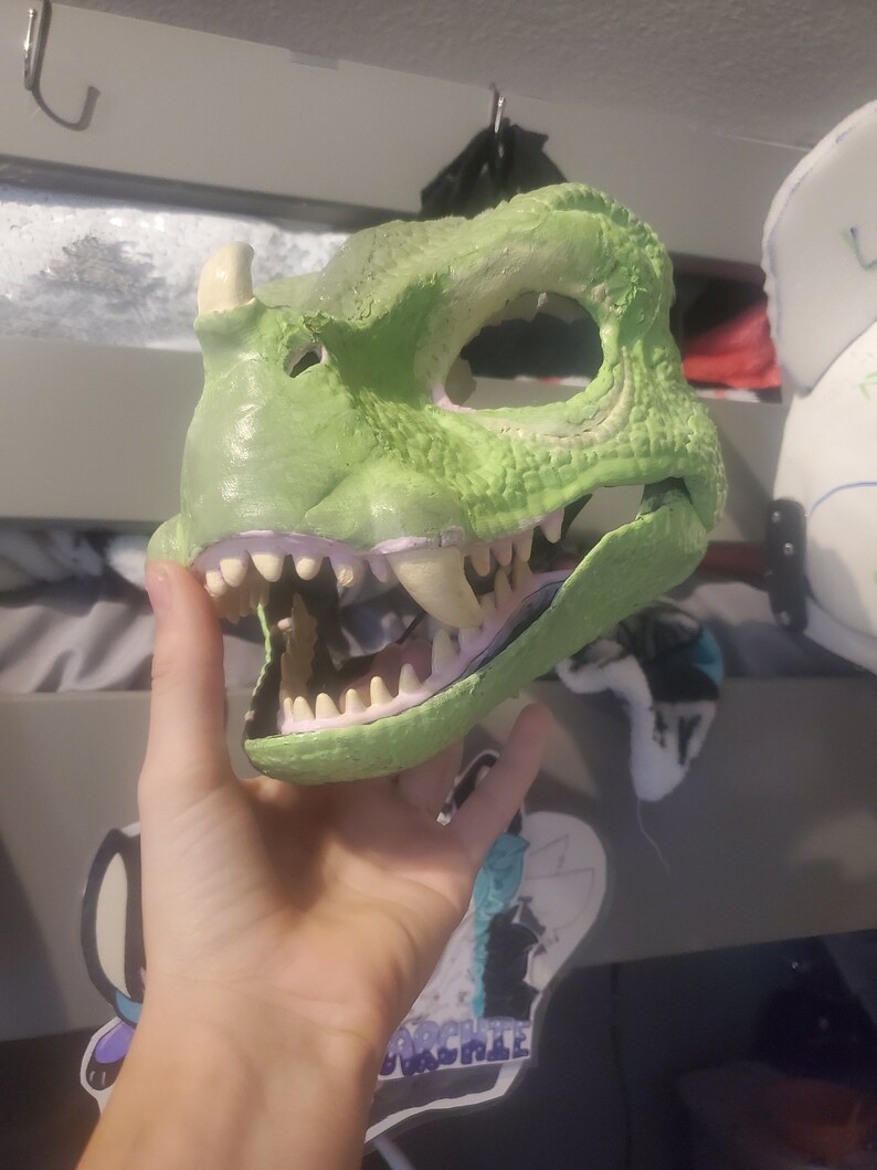 Custom dino mask With or without fur Etsy