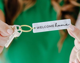 Acrylic Keychain for Closing Day Gift, Welcome Home, Dream Home