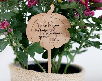 Realtor Fall Pop By Gift, Client Appreciation Gift, Closing Day, Plant Pick, Thank you for helping my business grow