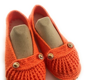 Handgemaakte slippers - Heren en Dames, gebreide schoenen