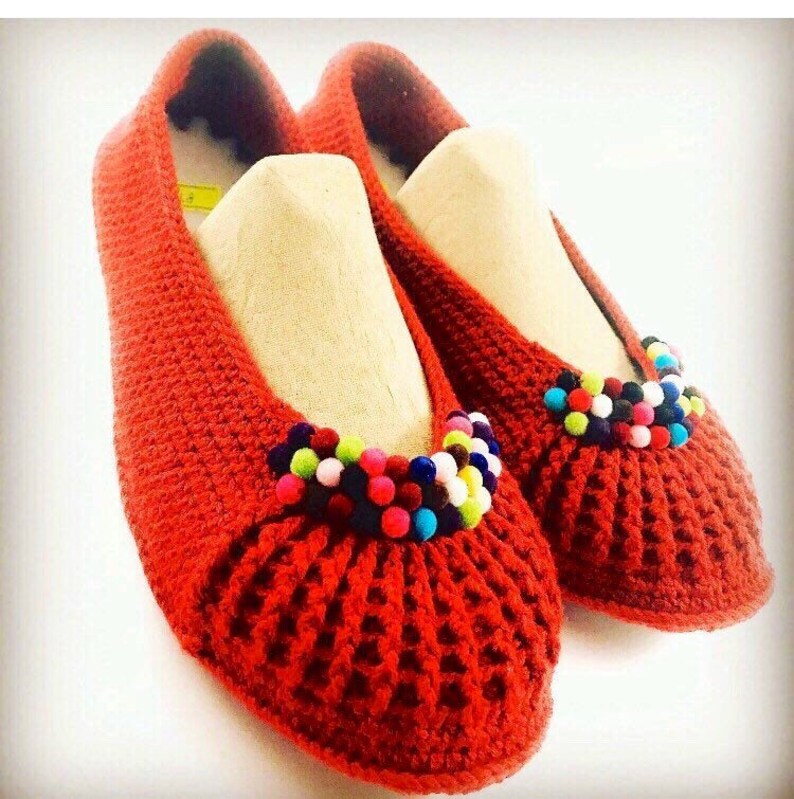 Hand Knitted Slippers Knitted House Slippers House Shoes Etsy