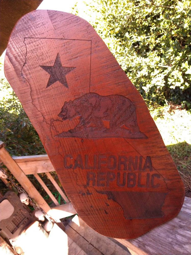 Unique Redwood California Engraving image 1