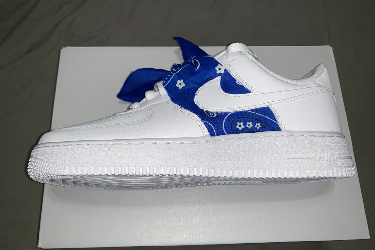blue bandana air force 1s
