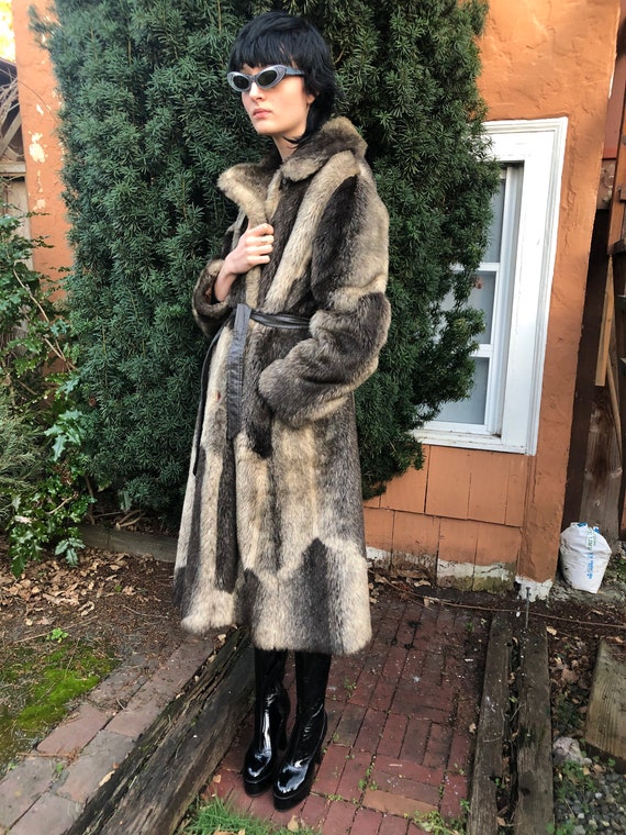Vintage 1970s Faux Fur Coat
