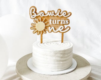 Sun cake topper | Double layered | First trip around the sun | First Birthday