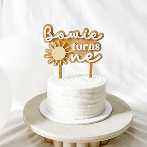 Sun cake topper | Double layered | First trip around the sun | First Birthday