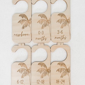 Palm tree baby wardrobe dividers wooden image 3