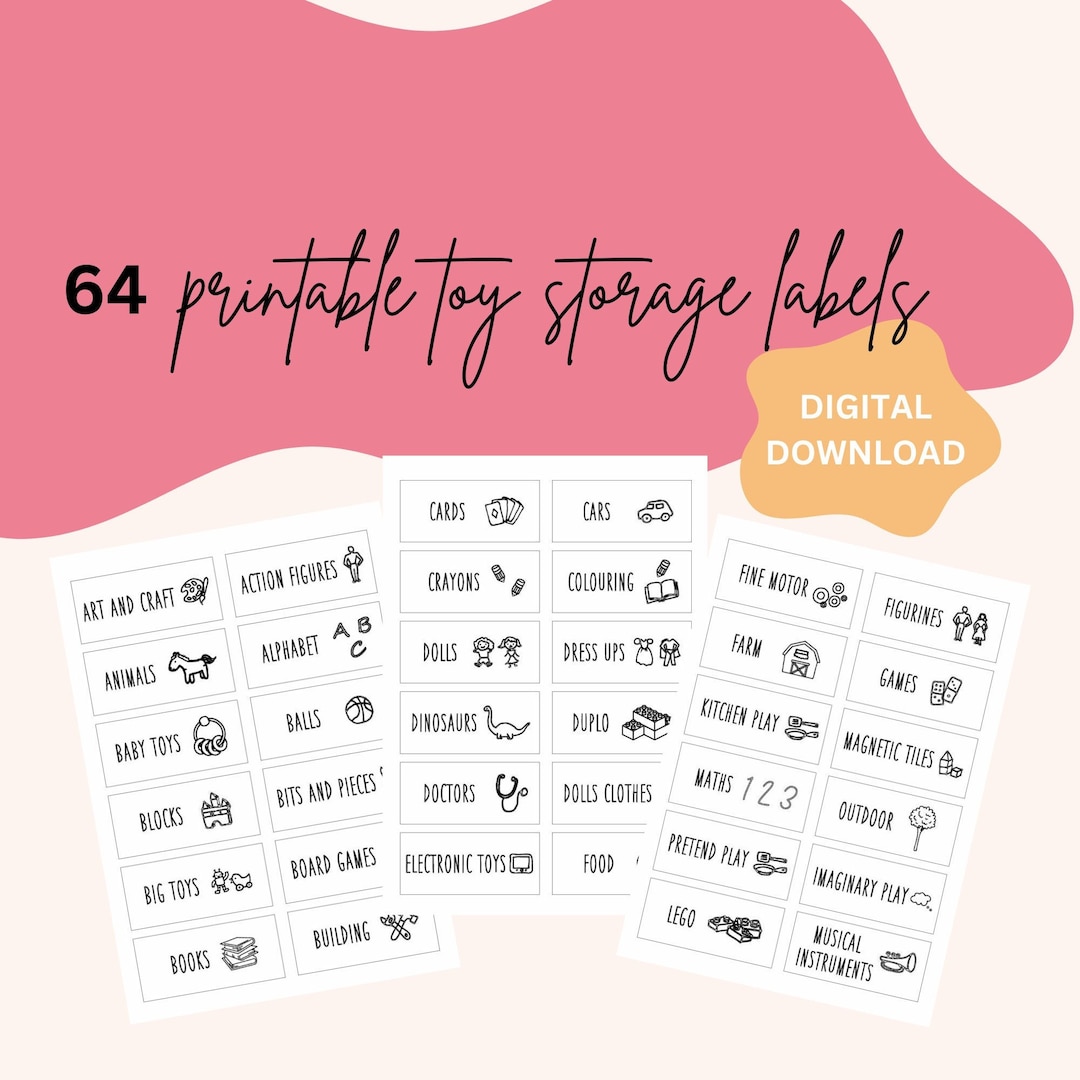 Printable Toy Storage Labels Ikea Trofast Toy Labels Etsy
