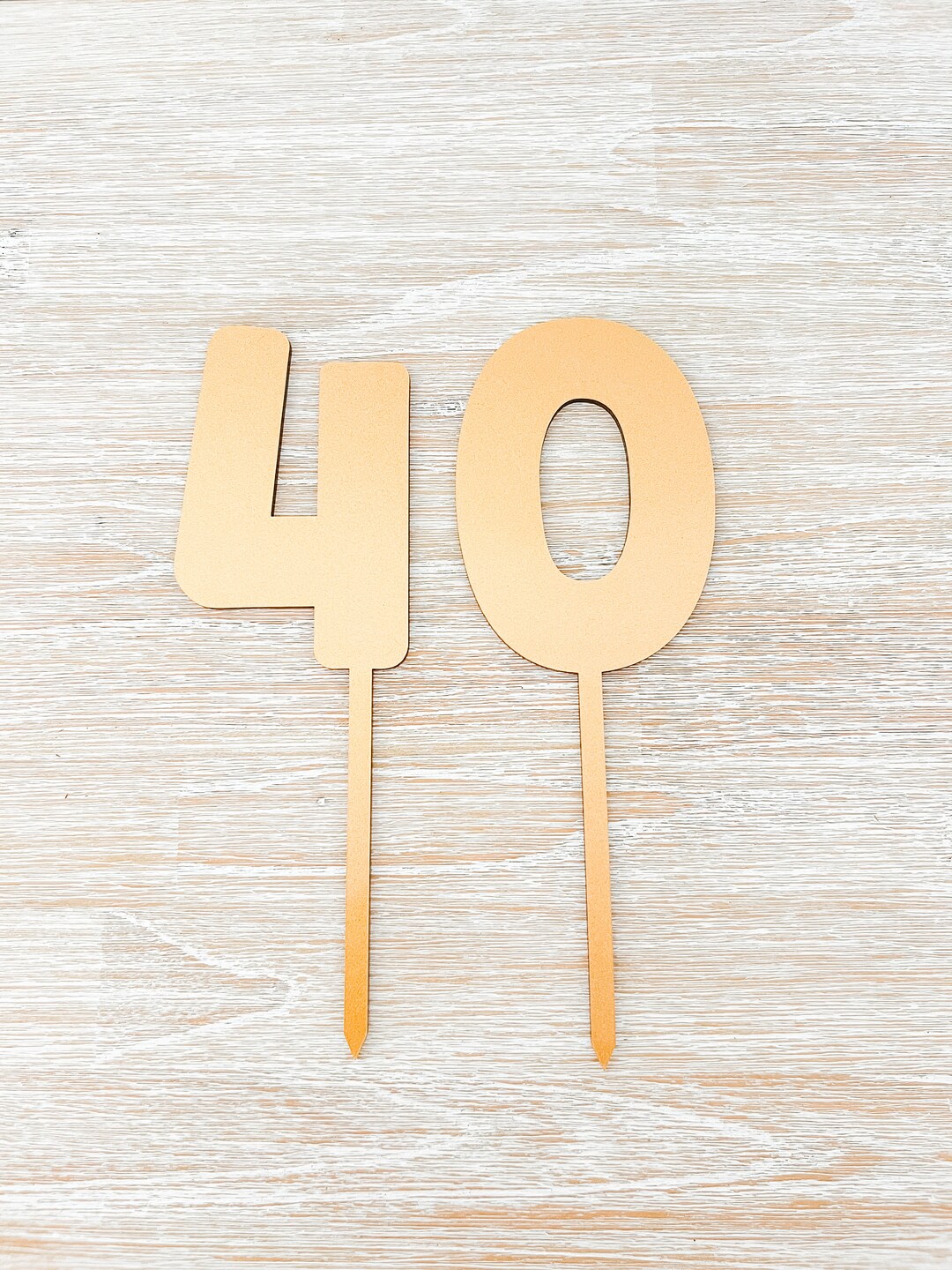 Large Number Cake Topper Metallic Gold - Etsy