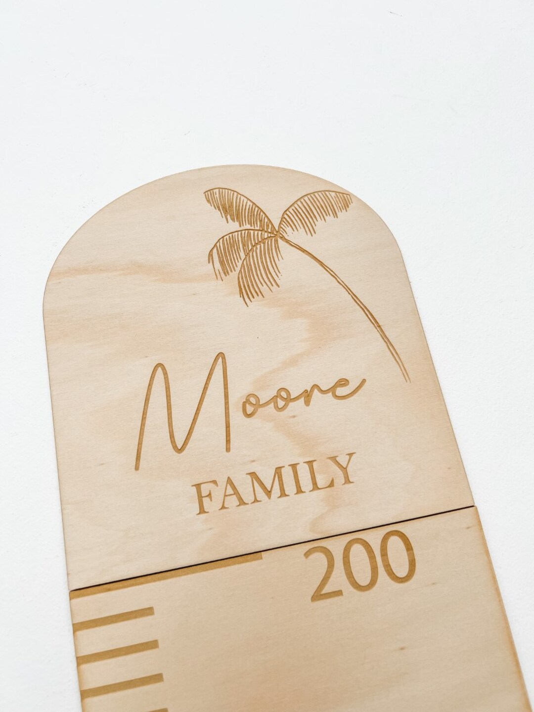 Personalised Growth Chart, Height Chart Palm Family Etsy