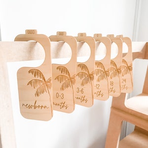 Palm tree baby wardrobe dividers wooden image 1