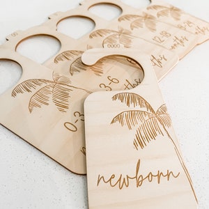 Palm tree baby wardrobe dividers wooden image 2