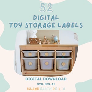 Digital toy storage labels | Ikea trofast toy labels | Digital file only | Laser cutting