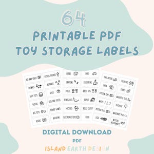 PDF Printable toy storage labels | Ikea trofast toy labels | Digital file only