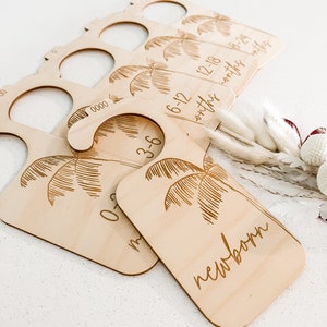 Palm tree baby wardrobe dividers wooden image 4