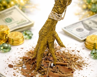 Golden Chicken Foot Amulet, Money Attraction Talisman, Good Luck Charm