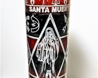 Santa Muerte 7 Veces réversible, Bougie Santa Muerte réversible, Bougie rituelle, Bougie Santa Muerte, Protection Santa Muerte, Vela réversible