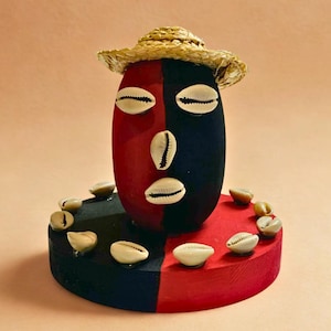 Elegua Statue, Elegua Gift, Santeria Altar, Eleggua Shrine Statue, Yoruba, Orisha Statue, Esu Eshu Elegua Head Statue 5&quot;