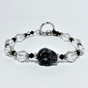 Santa Muerte Bracelet, Protection Bracelet, Holy Death Bracelet, Envy Bracelet, Skull Bracelet, Holy Death Amulet, Santa Muerte Quartz