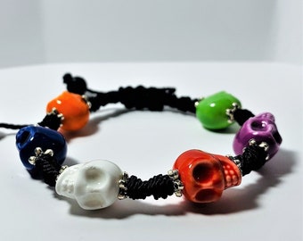 Santa Muerte Amulet Bracelet: 7 Potencias, Holy Death Protection