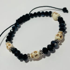Santa Muerte Bracelet, Bone Santa Muerte, Skull Bracelet, Holy Death Bracelet, Santa Muerte Protection, Grim Reaper Bracelet, Santa Muerte