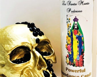 Abundance Candle, Money Calling Candle, Santa Muerte Candle,Dinero Ven Ami, Altar Gift, 7 Day Candle, Success, Wealth, Fortune Candle