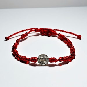 Blessed St Benedict Bracelet Red Adult Protection Bracelet San Benito Baby Protection Bracelet Catholic Gift Pulsera San Benito Proteccion